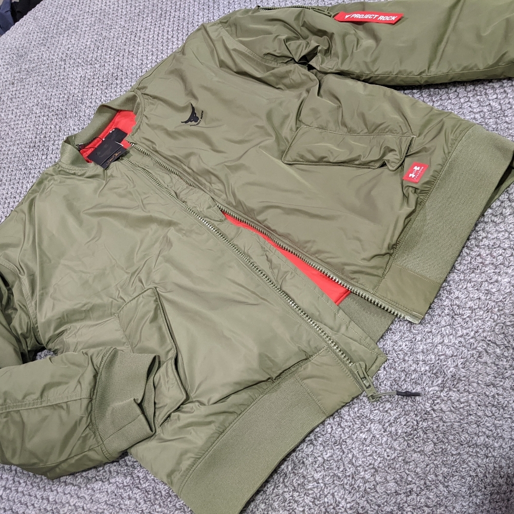 Under Armour Project Rock Insulated Bomber Jacket NEW
